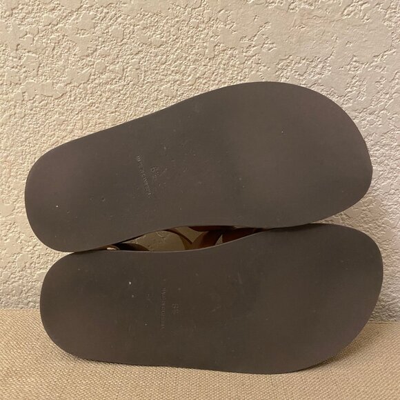 Madewell Ankle Strap Fisherman Sandals Platform in Burnished Caramel Size 6.5 - Picture 10 of 12